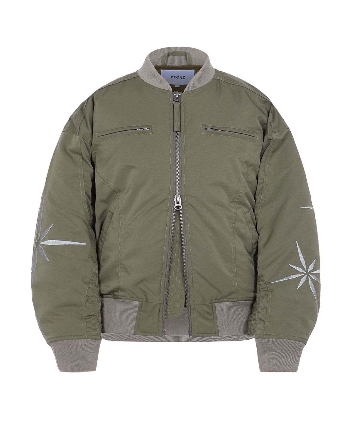 엑스톤즈(XTONZ) XJ107 인시전 셔링 MA-1 자켓 (KHAKI)