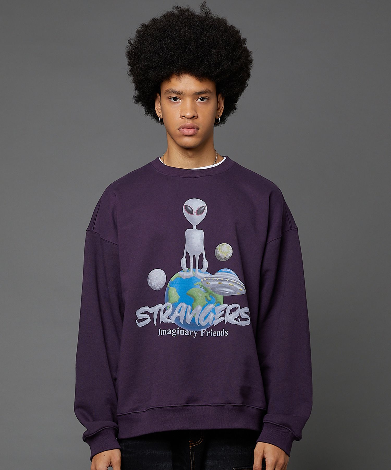 MUSINSA | HOODHOOD Alien Universe Artwork Overfit Sweatshirt