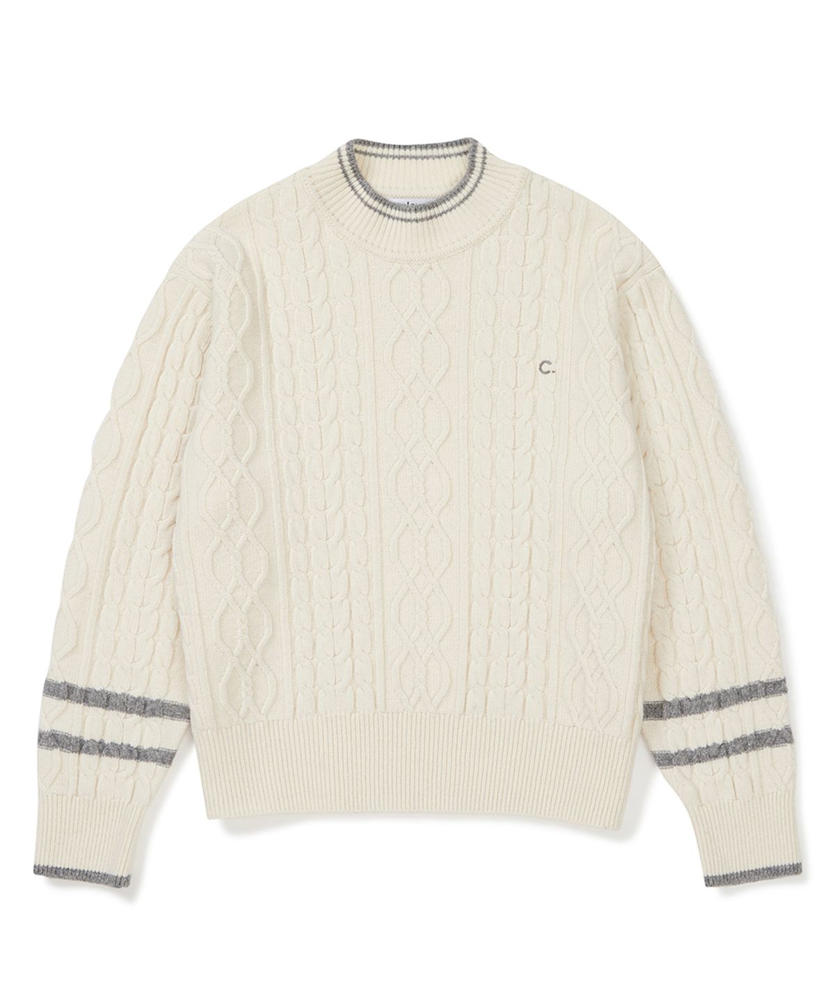 클로브(CLOVE) [23FW clove] Cable Highneck Pullover (Ivory)