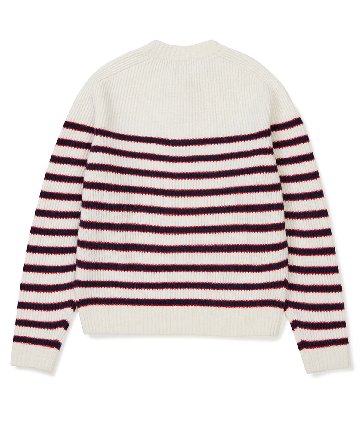 클로브(CLOVE) [23FW clove] Henry Neck Stripe Knit (Ivory)