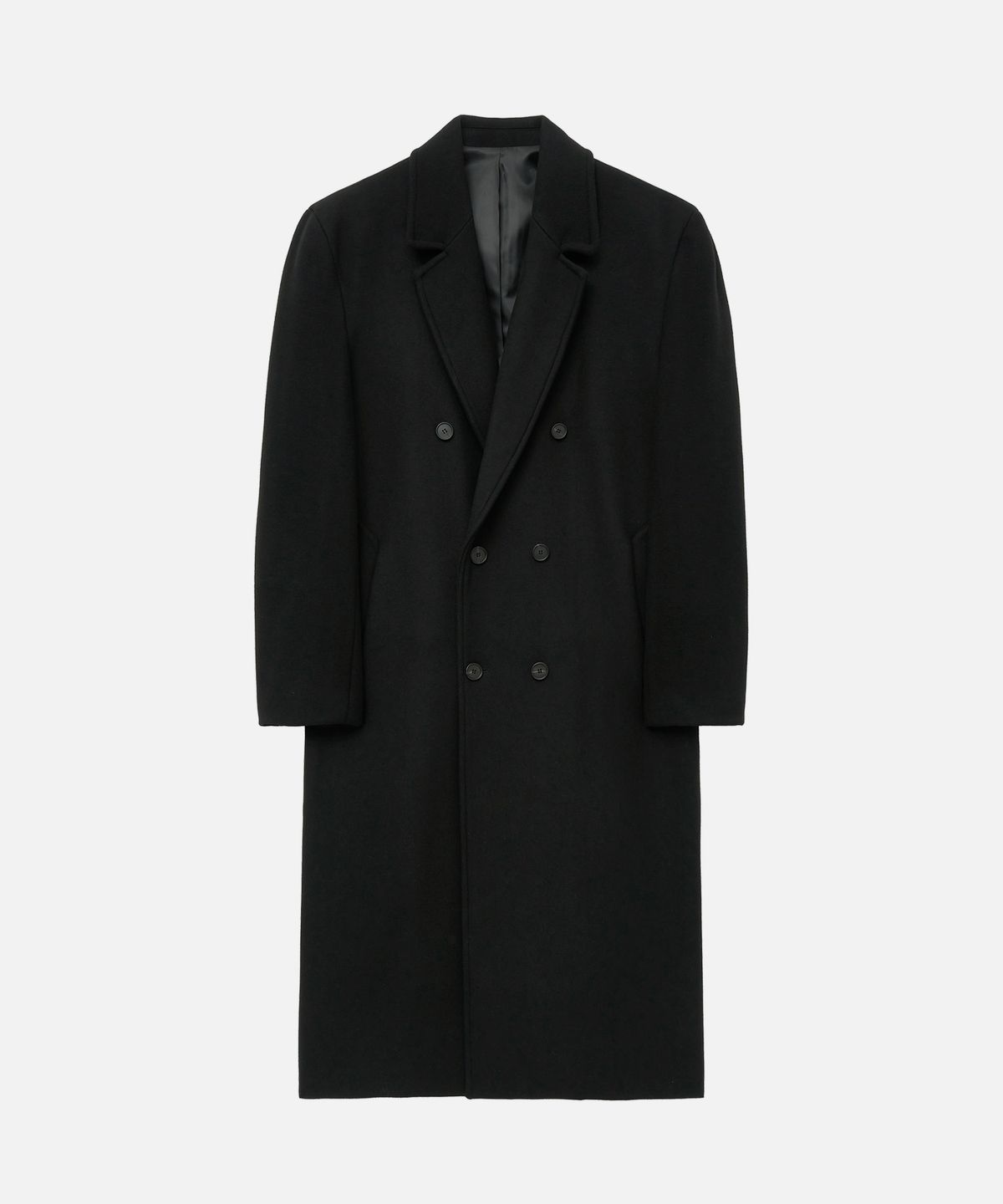 드로우핏(DRAW FIT) 프리미어 울 맥시 더블 체스터 코트 [BLACK]