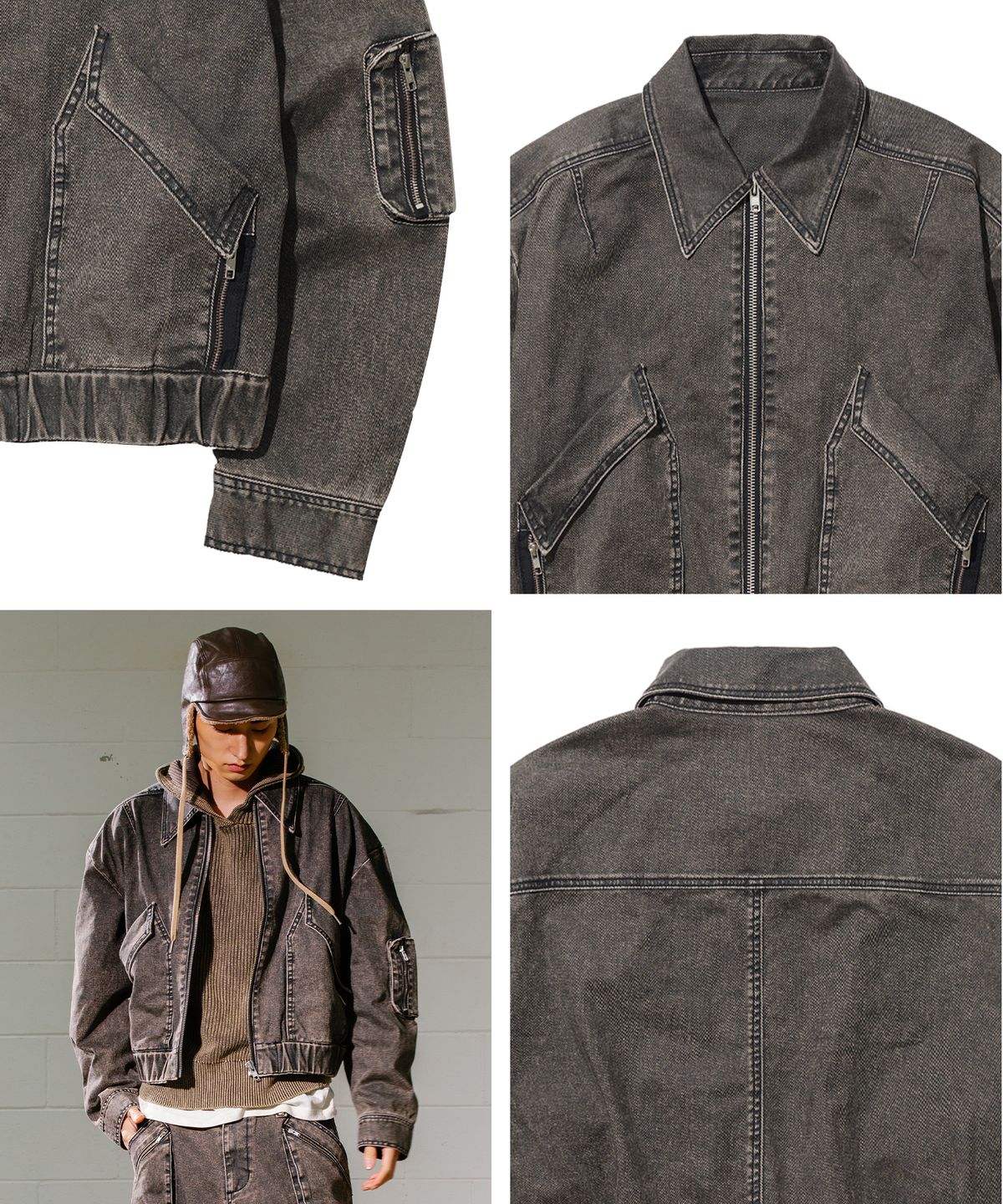 빅유니온(BIG UNION) M-ZIPPER JACKET / BLACK