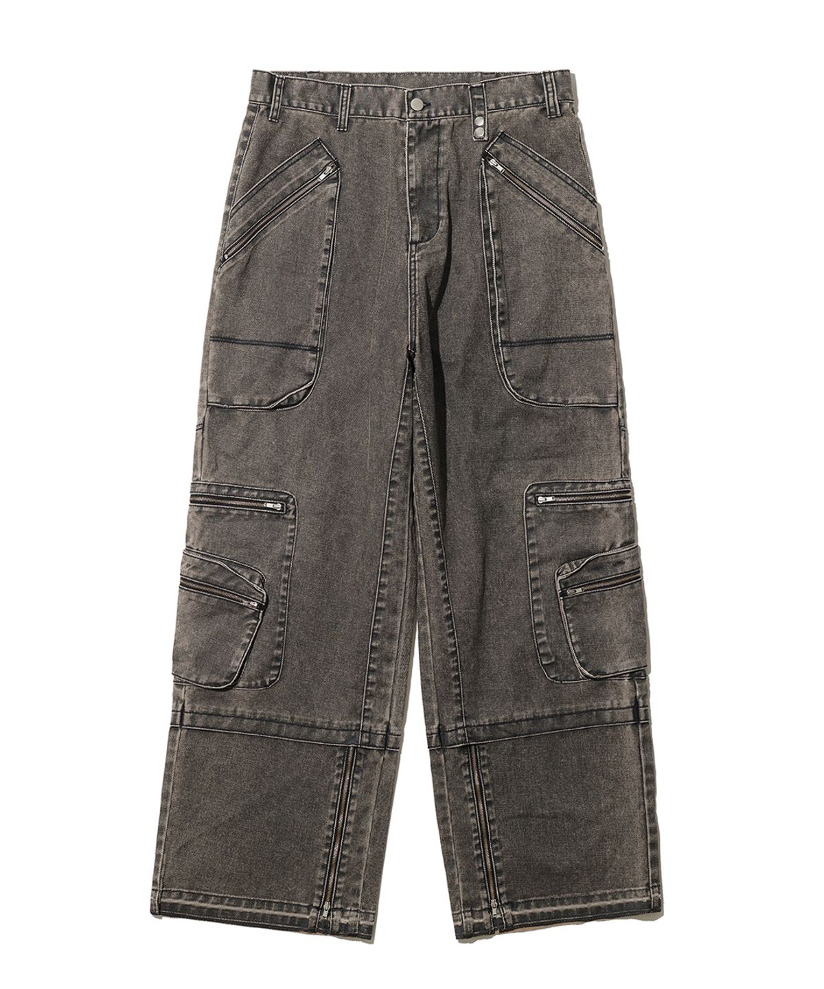 빅유니온(BIG UNION) M-ZIPPER MAKE-OVER PANTS / BLACK