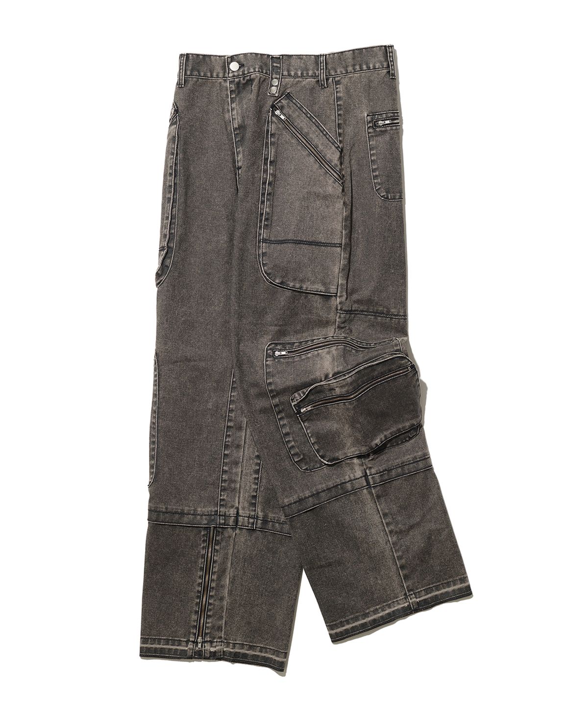빅유니온(BIG UNION) M-ZIPPER MAKE-OVER PANTS / BLACK