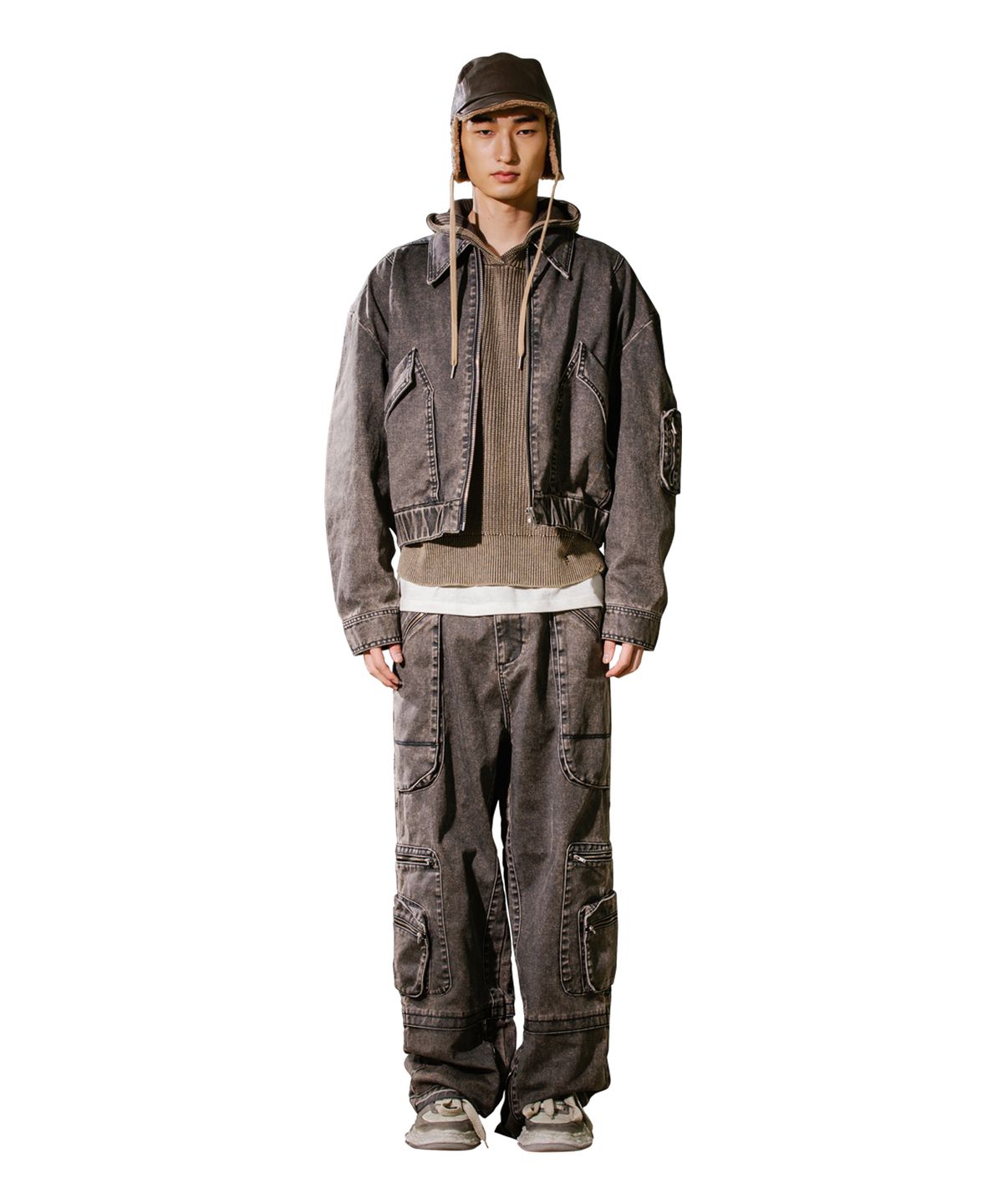 빅유니온(BIG UNION) M-ZIPPER MAKE-OVER PANTS / BLACK