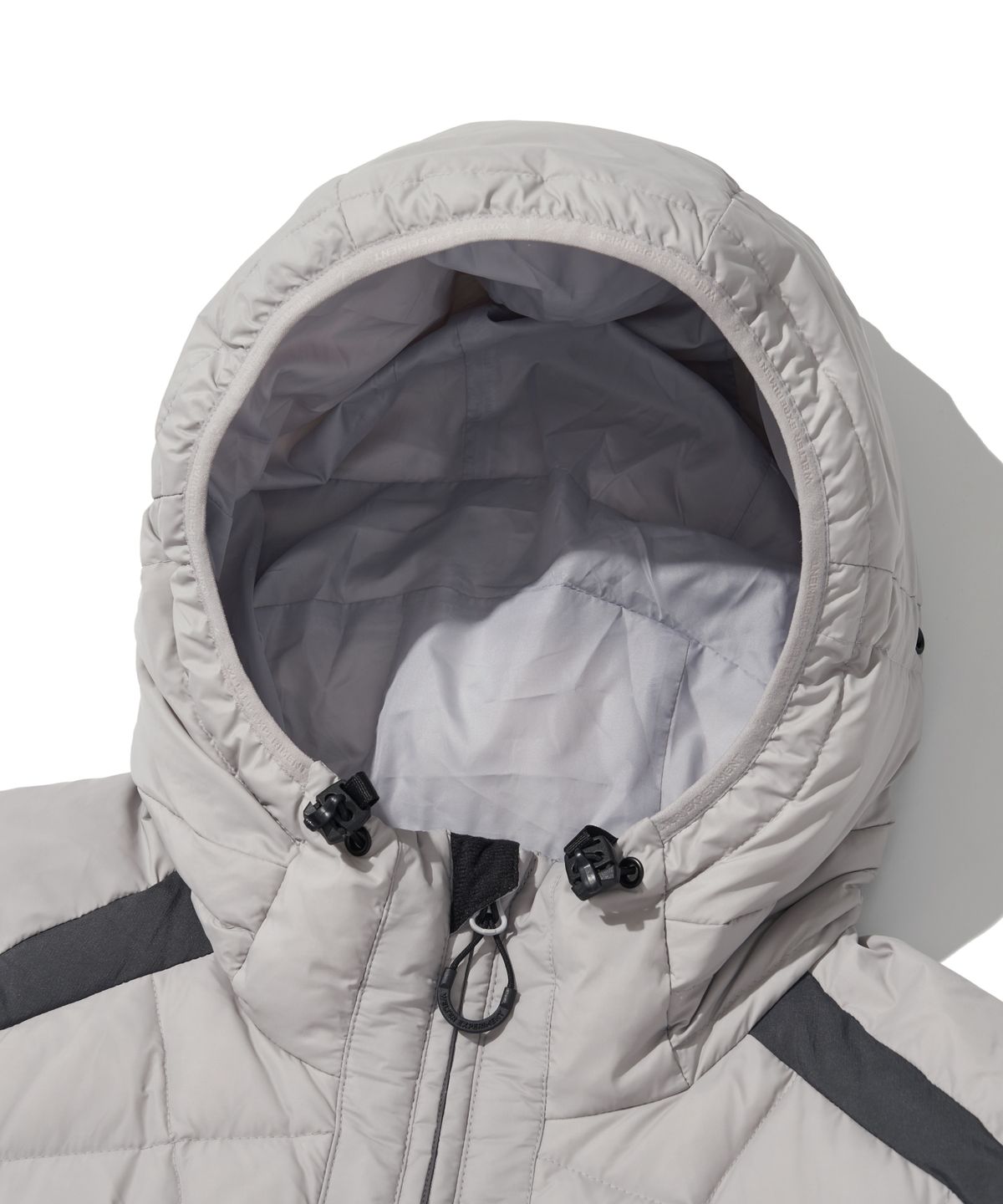 웰터 익스페리먼트(WELTER EXPERIMENT) SHIELD DOWN HOOD JACKET_LIGHT GRAY_WOL039