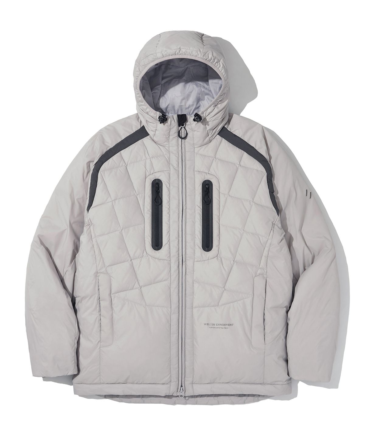 웰터 익스페리먼트(WELTER EXPERIMENT) SHIELD DOWN HOOD JACKET_LIGHT GRAY_WOL039
