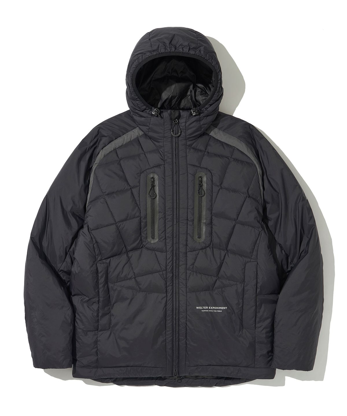웰터 익스페리먼트(WELTER EXPERIMENT) SHIELD DOWN HOOD JACKET_BLACK_WOL040