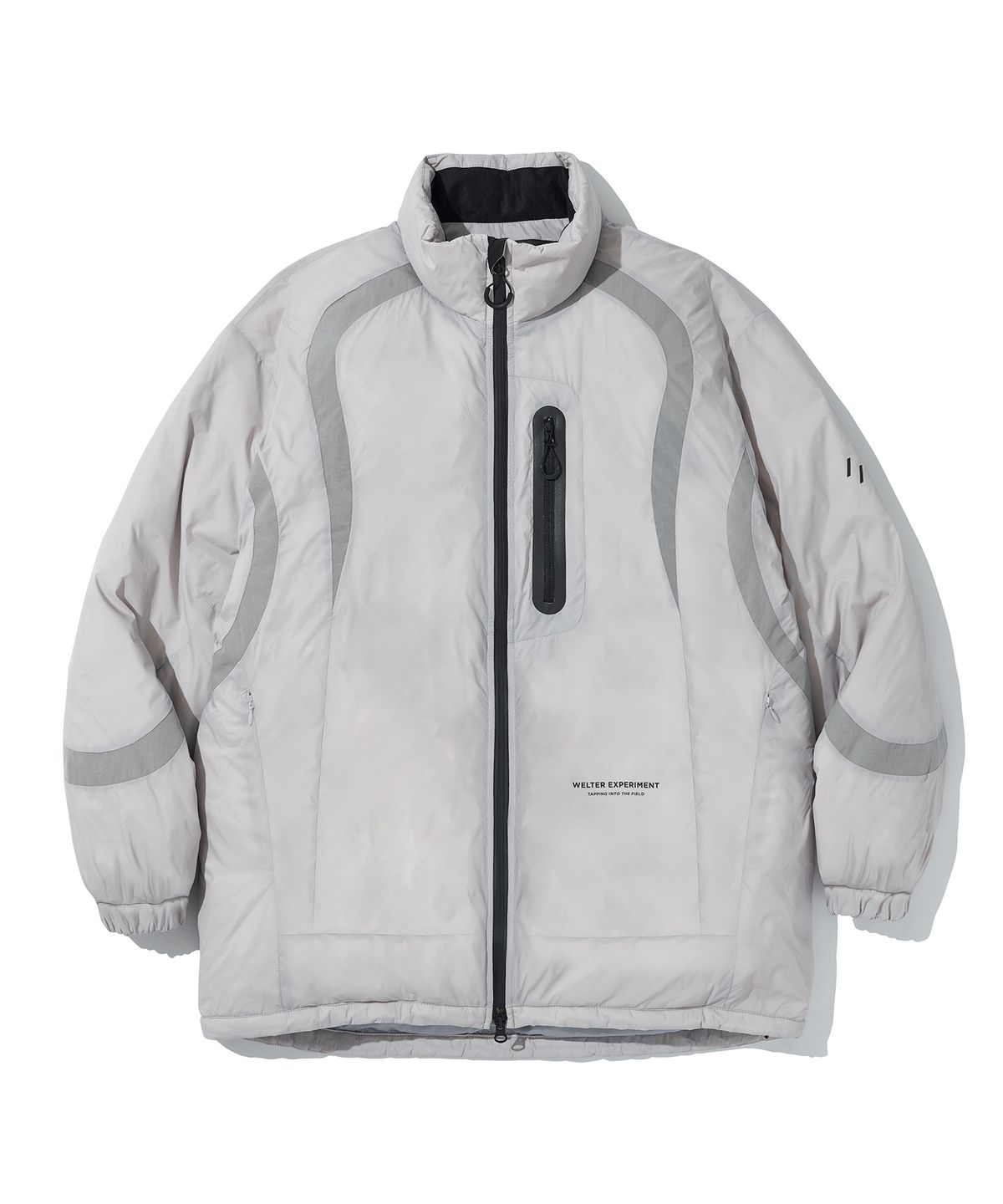 웰터 익스페리먼트(WELTER EXPERIMENT) SIGNATURE LINE DOWN JACKET_LIGTH GRAY_WOL043