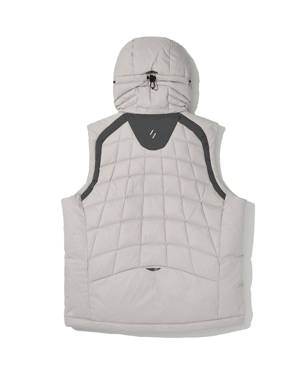 웰터 익스페리먼트(WELTER EXPERIMENT) SHIELD DOWN HOOD VEST_LIGHT GRAY_WOL048