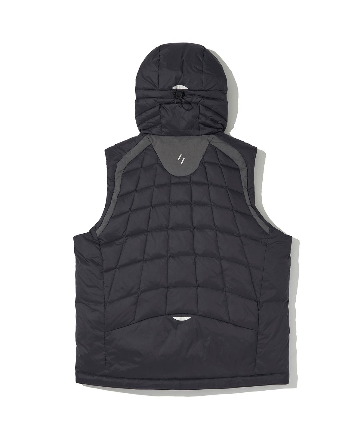 웰터 익스페리먼트(WELTER EXPERIMENT) SHIELD DOWN HOOD VEST_BLACK_WOL047