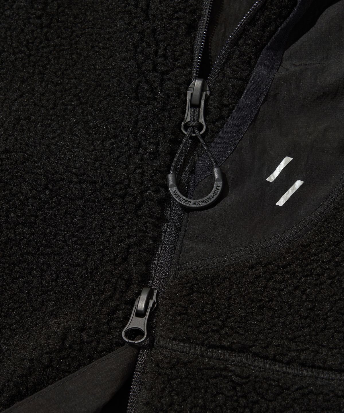 웰터 익스페리먼트(WELTER EXPERIMENT) CHEST HOLEPOCKET FLEECE VEST_BLACK_WOL050