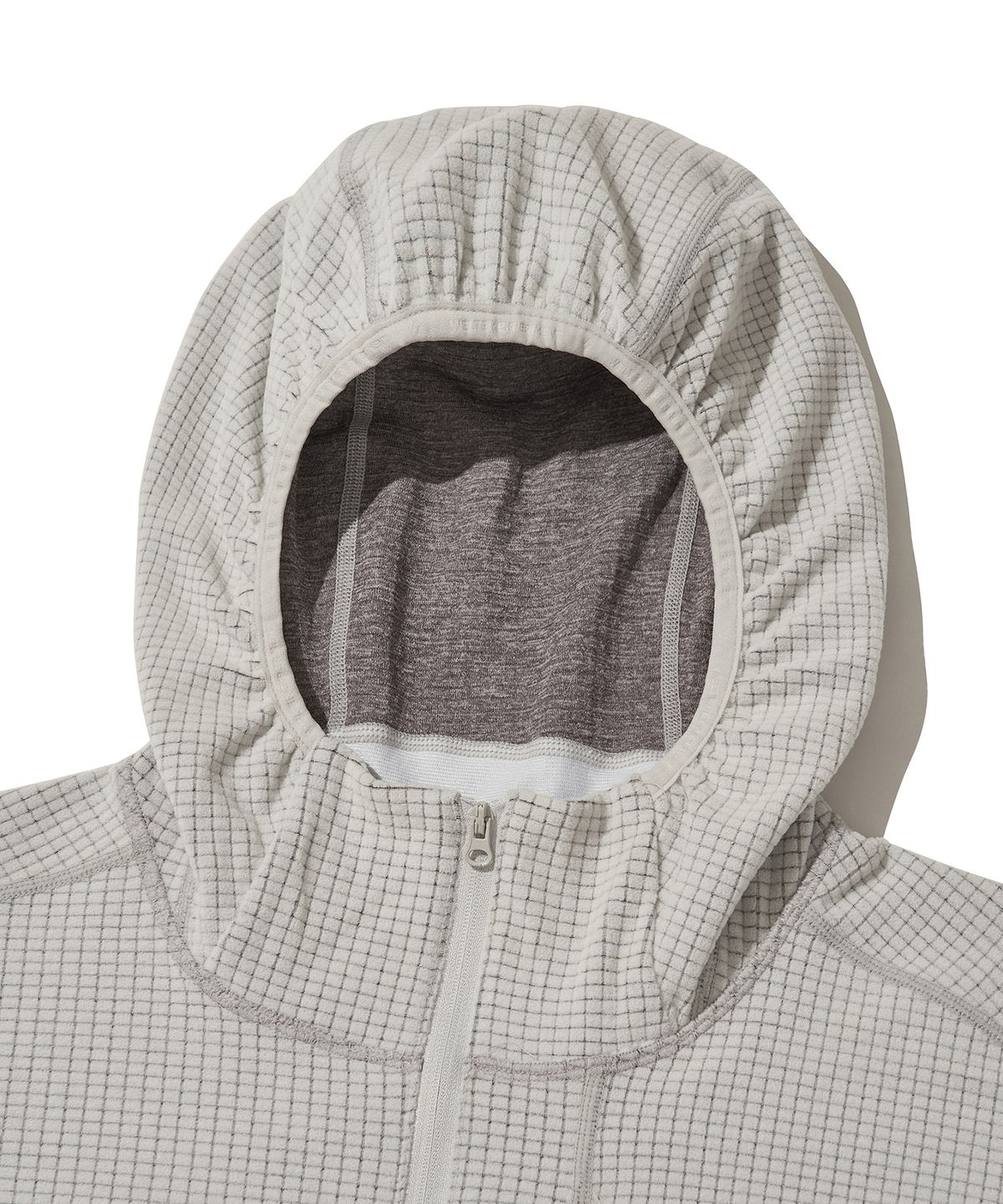 웰터 익스페리먼트(WELTER EXPERIMENT) SQUARE FLEECE HOOD PULLOVER_WHITE_WLT024