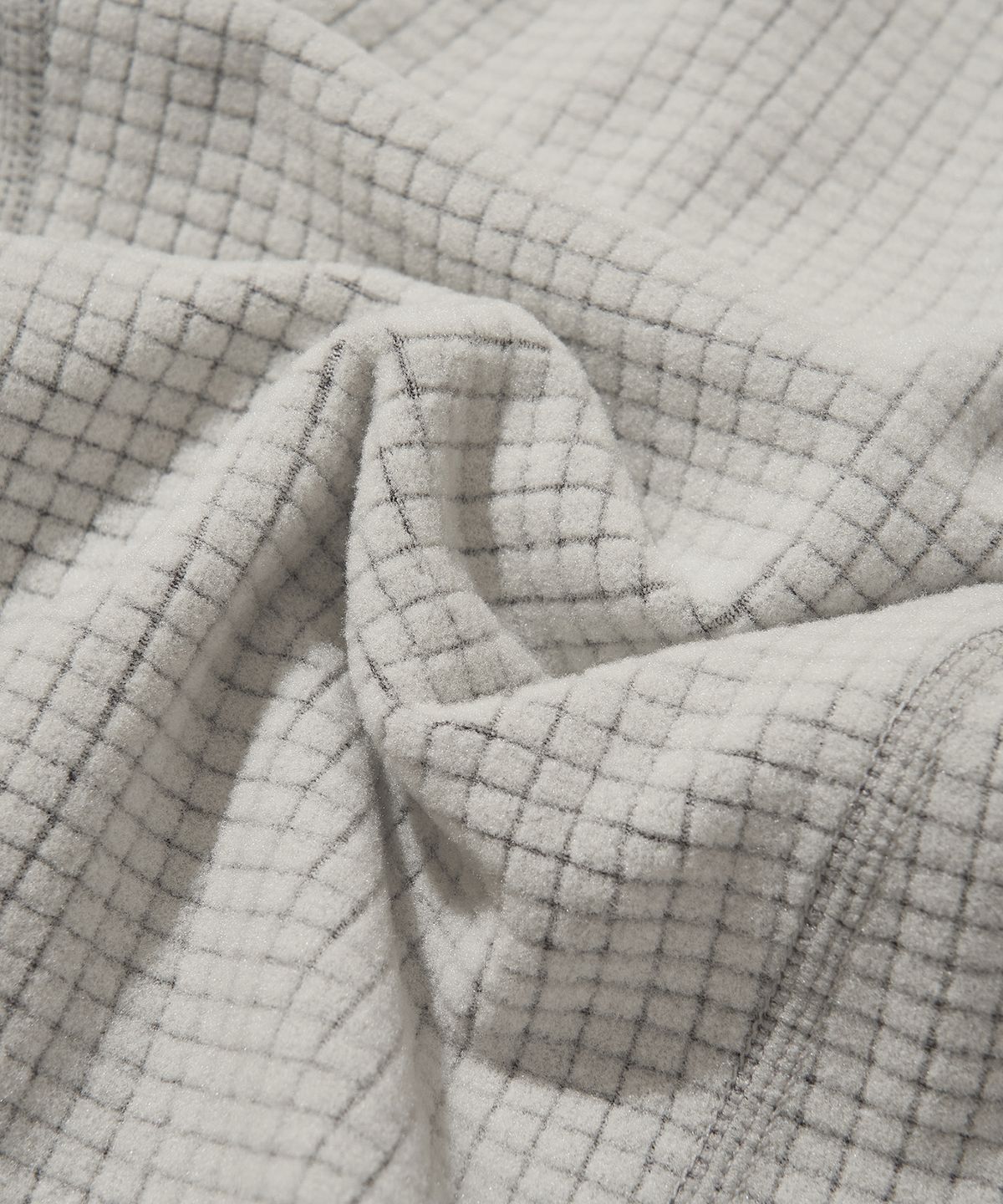 웰터 익스페리먼트(WELTER EXPERIMENT) SQUARE FLEECE HOOD PULLOVER_WHITE_WLT024