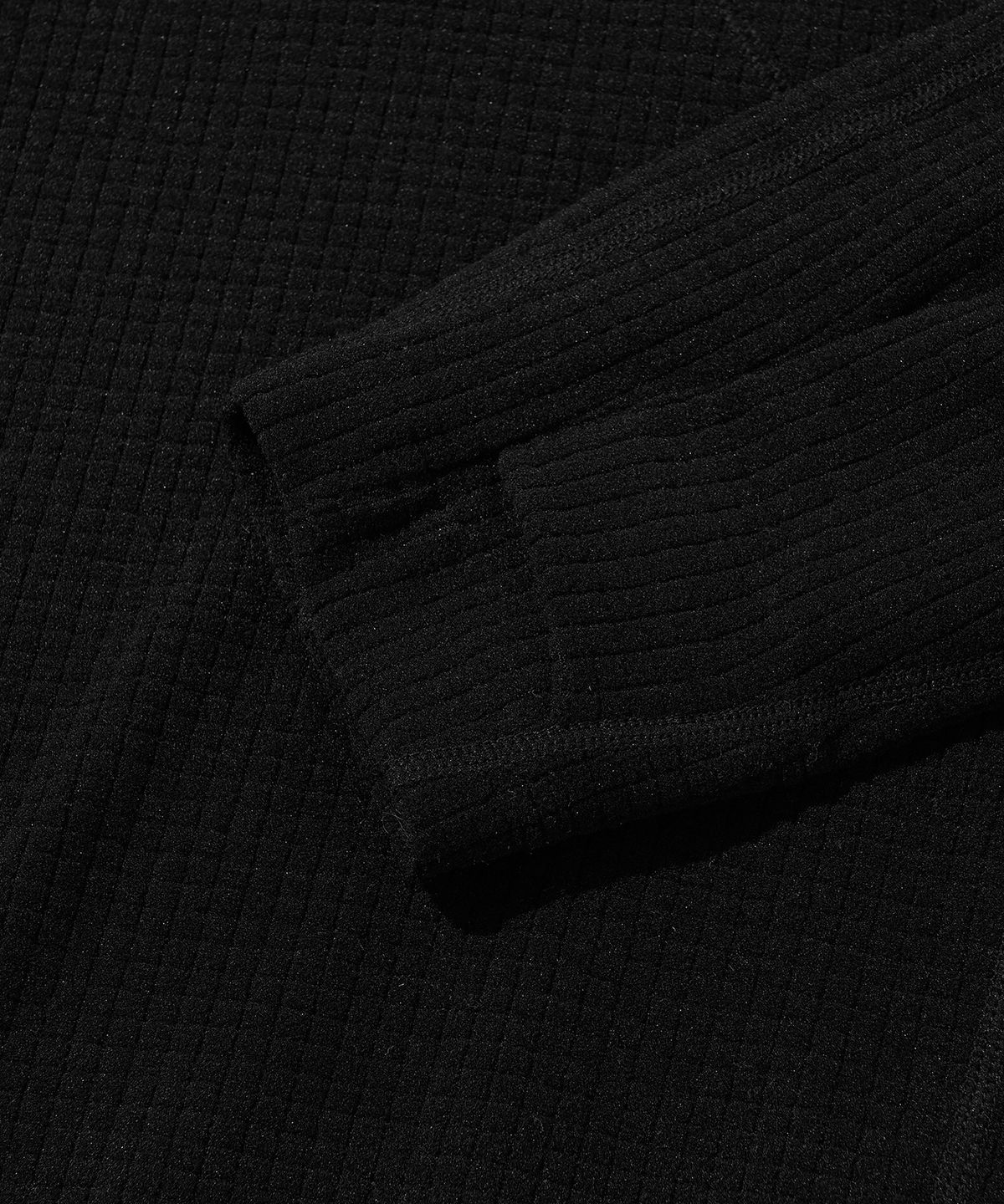 웰터 익스페리먼트(WELTER EXPERIMENT) SQUARE FLEECE HOOD PULLOVER_BLACK_WLT025