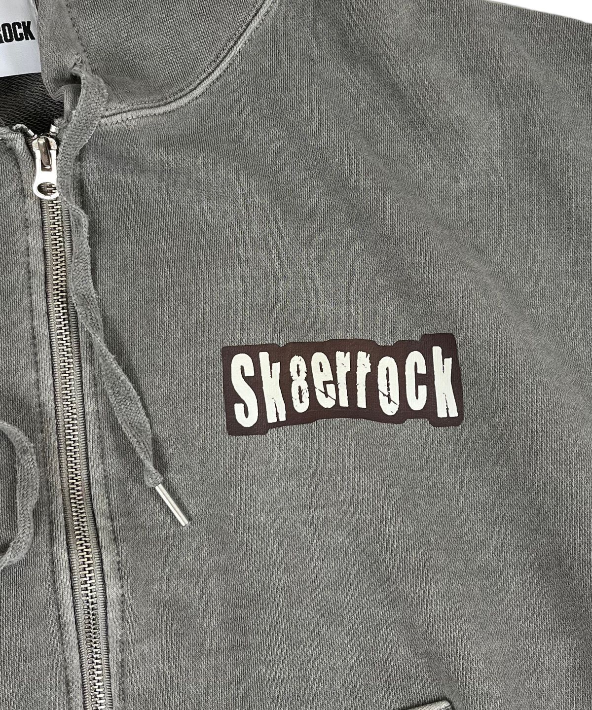 스케이터락(SK8ER ROCK) Pigment Hood Zip-up Vest Gray