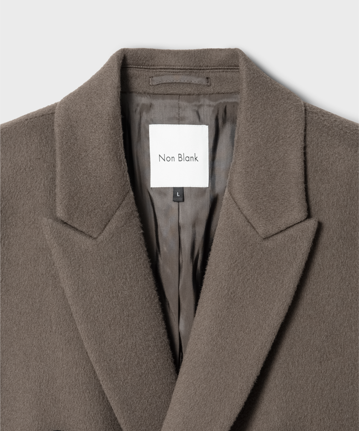 넌블랭크(NONBLANK) 더블 브레스티드 코트_BROWN