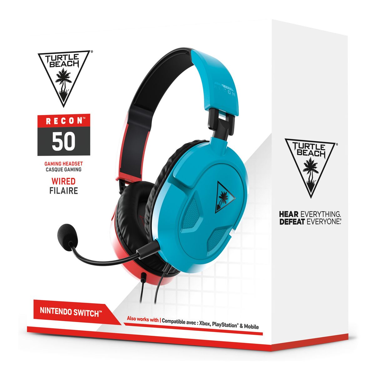 터틀비치(TURTLEBEACH) 리콘 RECON 50 게이밍 헤드셋 (Red/Blue) / 닌텐도스위치 헤드셋