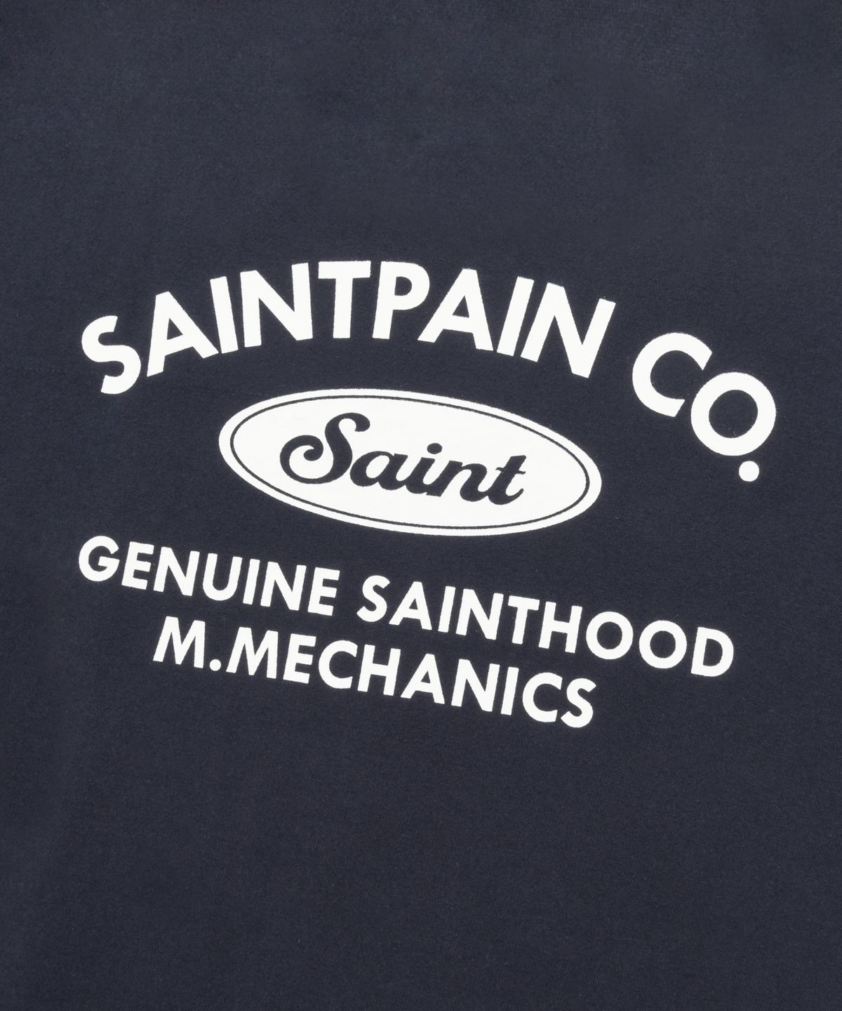 세인트페인(SAINTPAIN) SP 세인트 엘립스 로고 크루넥-네이비