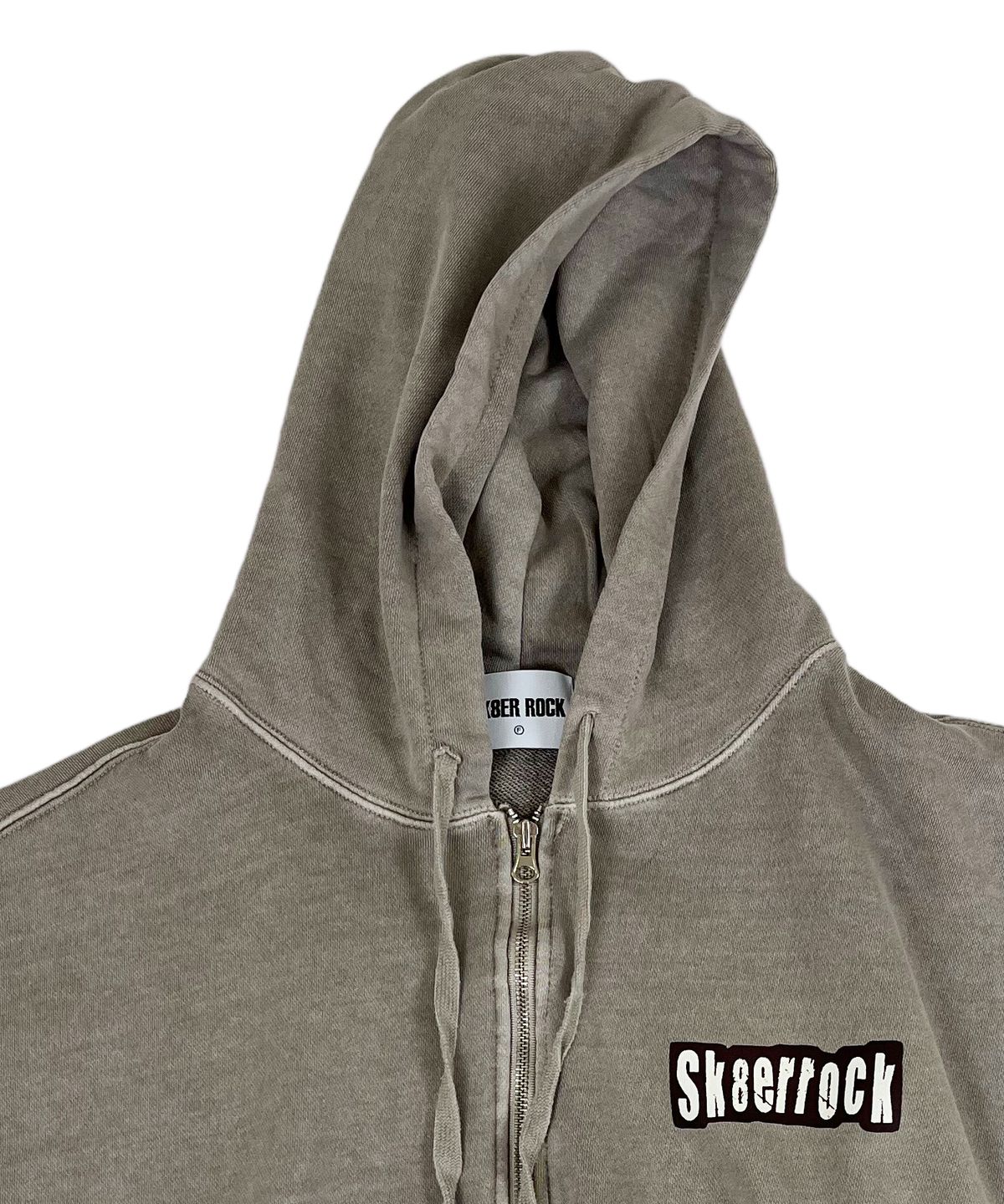 스케이터락(SK8ER ROCK) Pigment Hood Zip-up Vest Stone beige