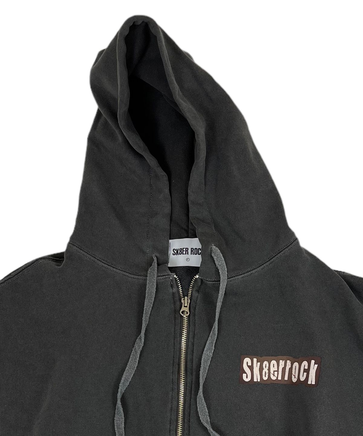 스케이터락(SK8ER ROCK) Pigment Hood Zip-up Vest Stone Charcoal