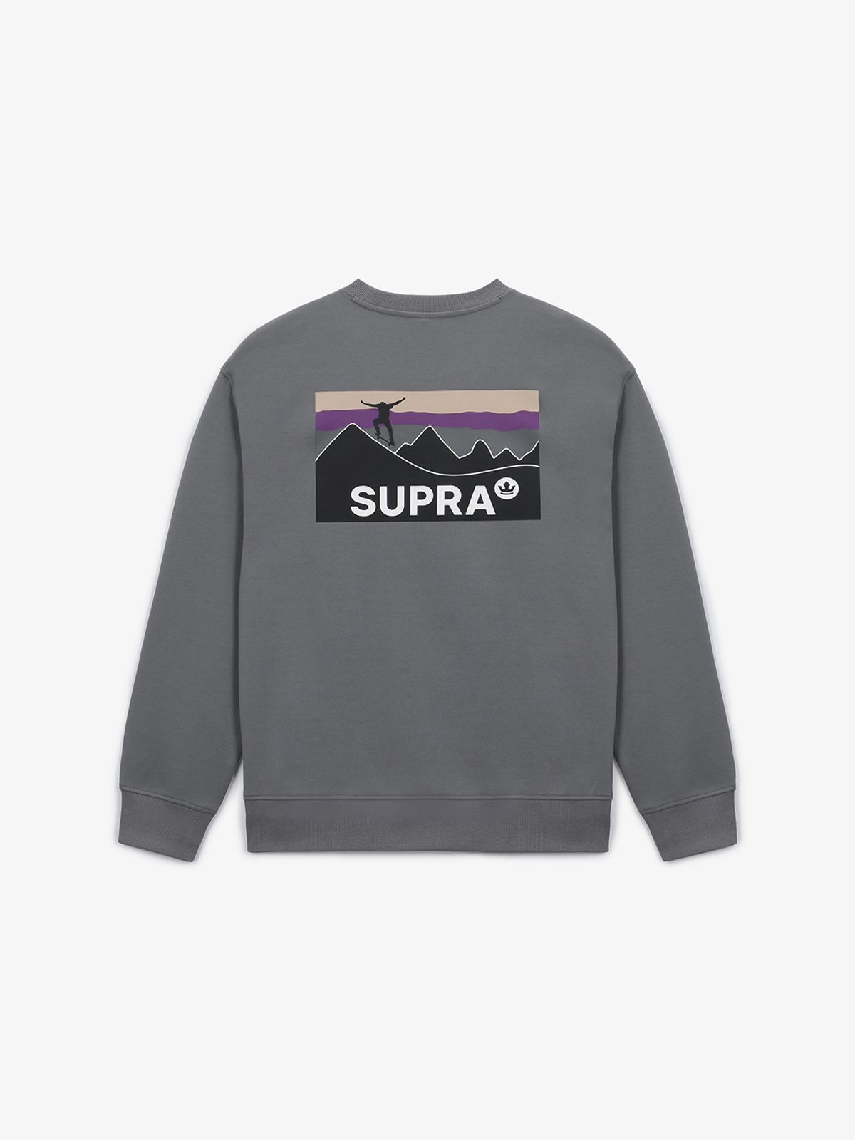 수프라(SUPRA) 아웃도어 그래픽 오버핏 맨투맨(GREY)