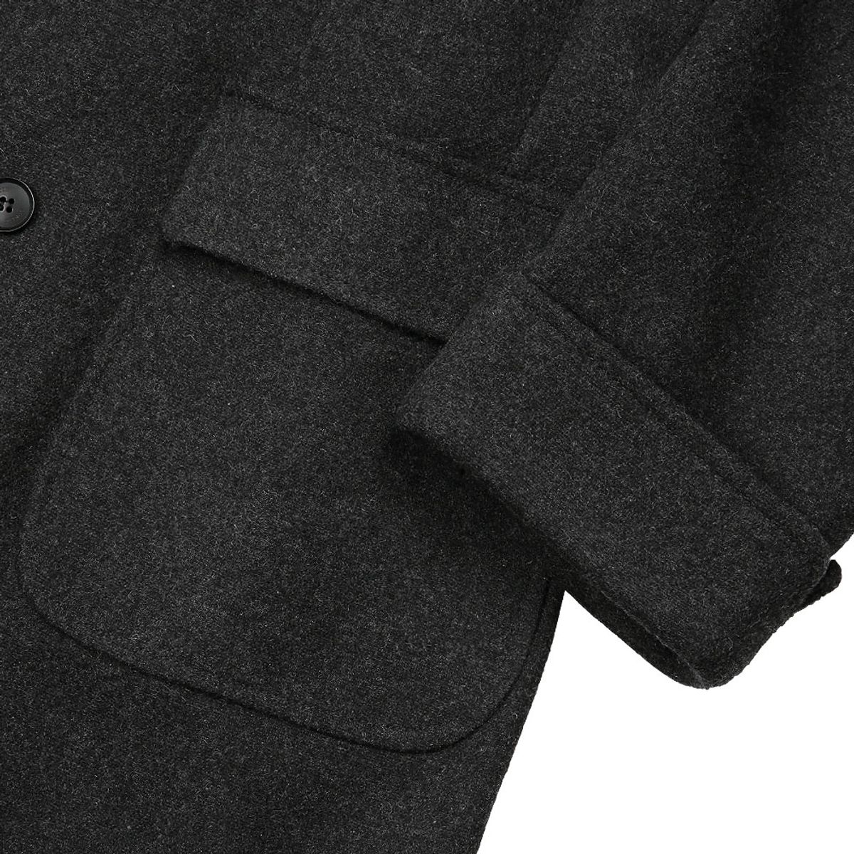 솔티(SORTIE) Bonheur Wool Polo Coat (Charcoal)