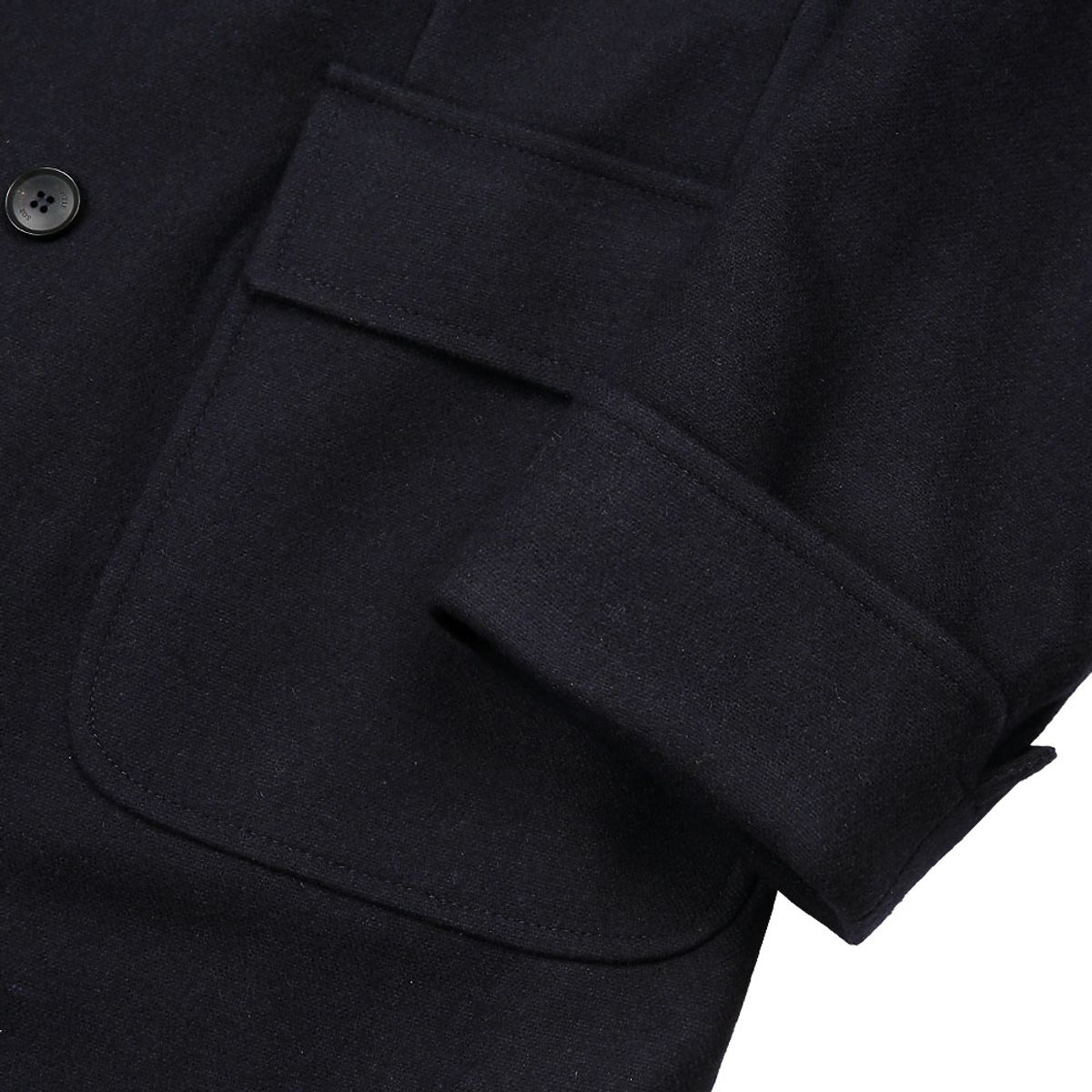 솔티(SORTIE) Bonheur Wool Polo Coat (Navy)