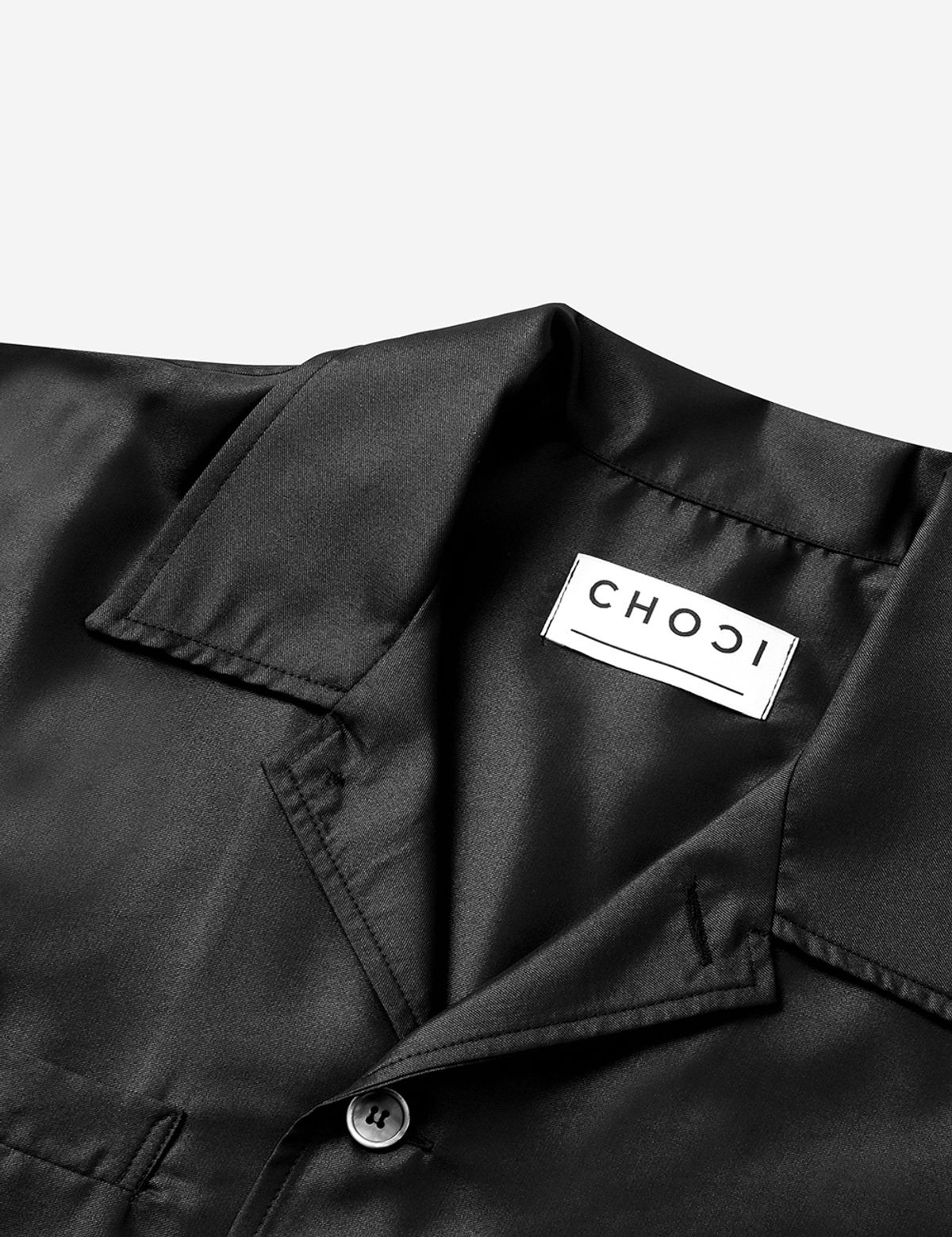 초시(CHOCI) 블랙 투포켓 하프 셔츠