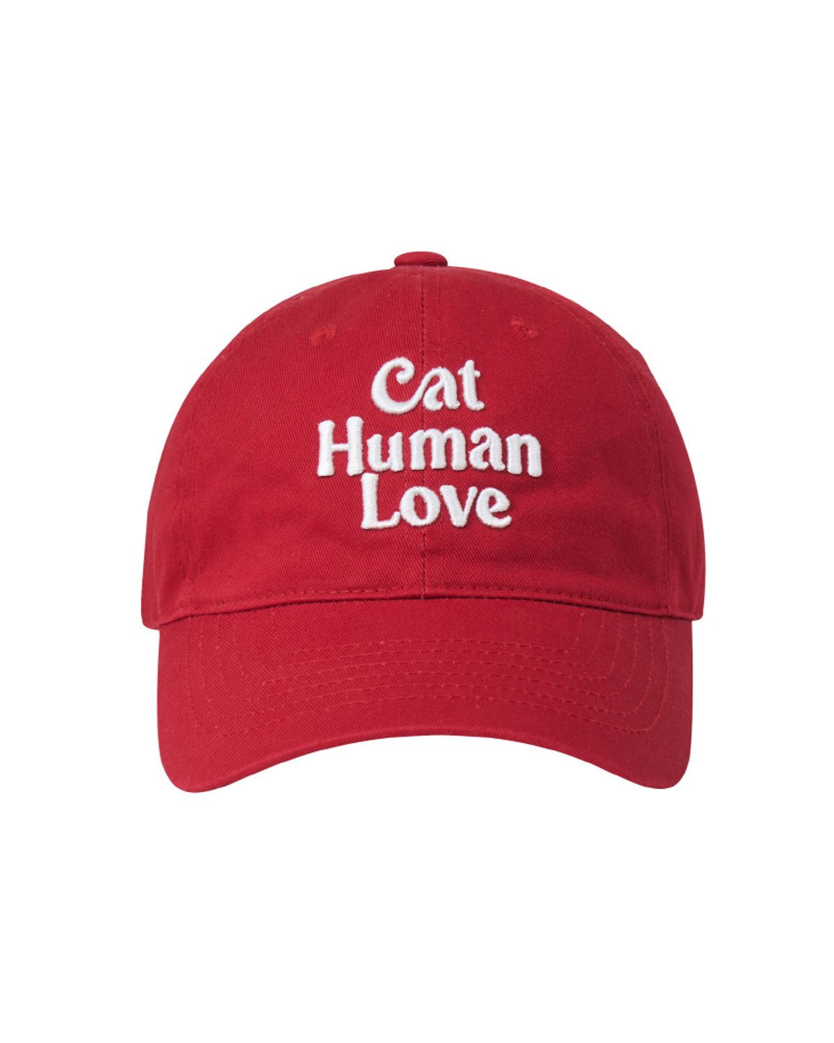 휴먼앤캣(HUMAN N CAT) 캣휴먼러브 코튼 볼캡 [레드]