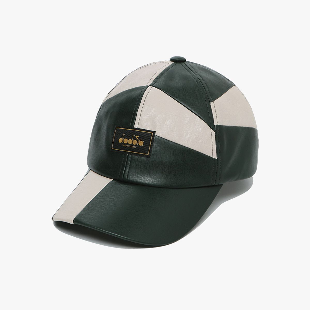 디아도라(diadora) 레더라이크 컬러블럭 볼캡 GREEN