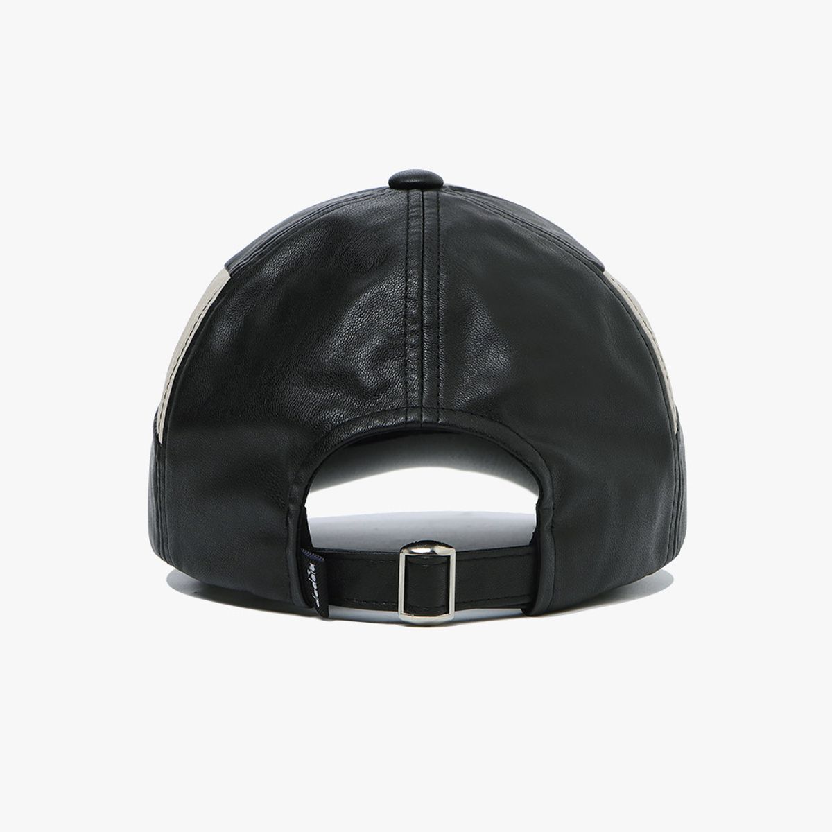 디아도라(diadora) 레더라이크 컬러블럭 볼캡 BLACK