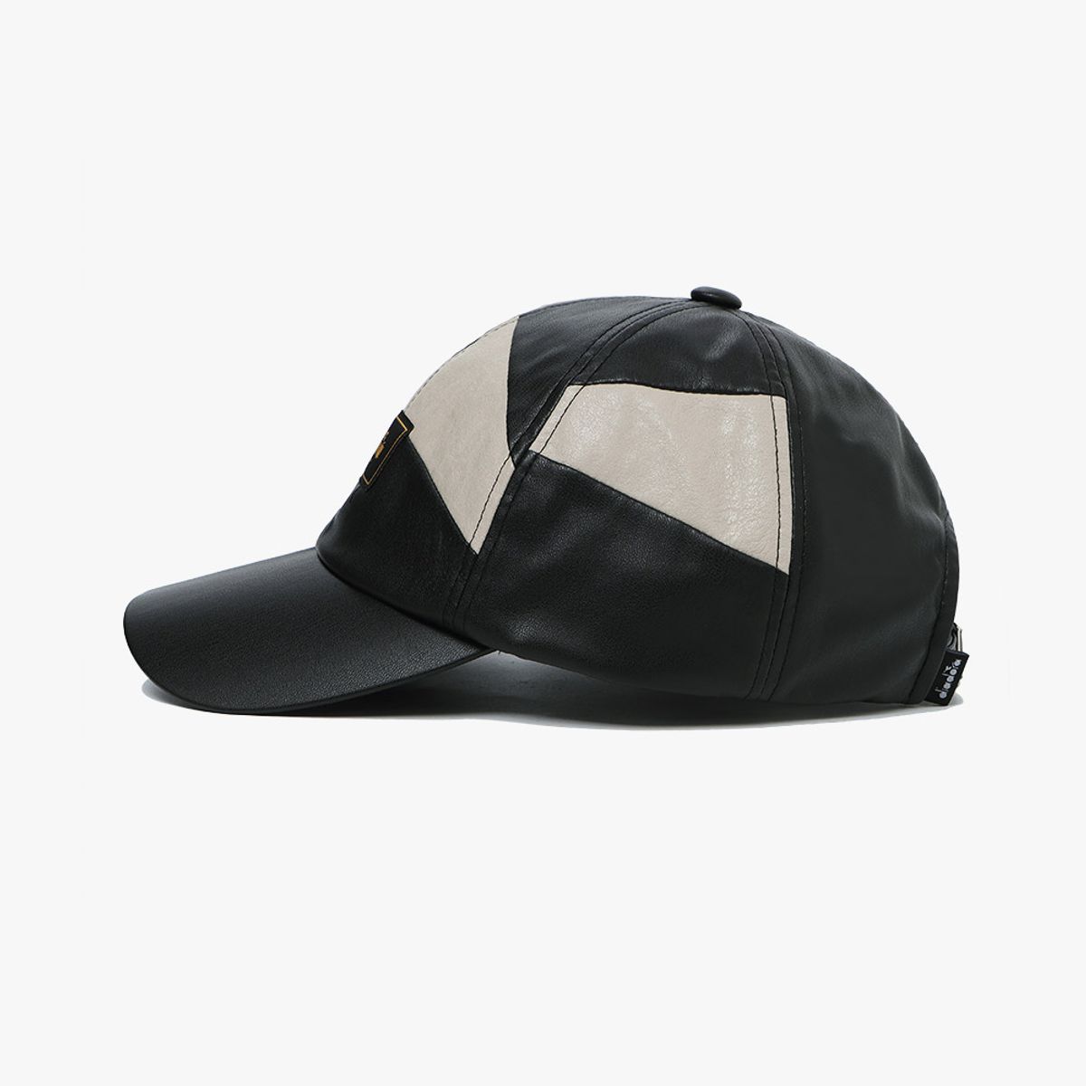 디아도라(diadora) 레더라이크 컬러블럭 볼캡 BLACK