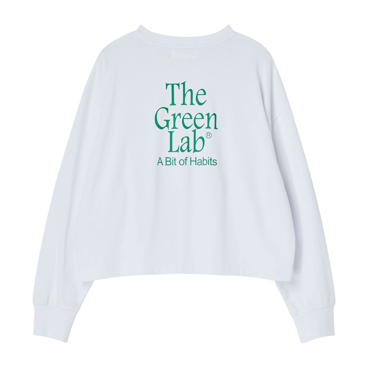 더그린랩(THE GREEN LAB) 에센셜 크롭 긴팔티 [화이트]