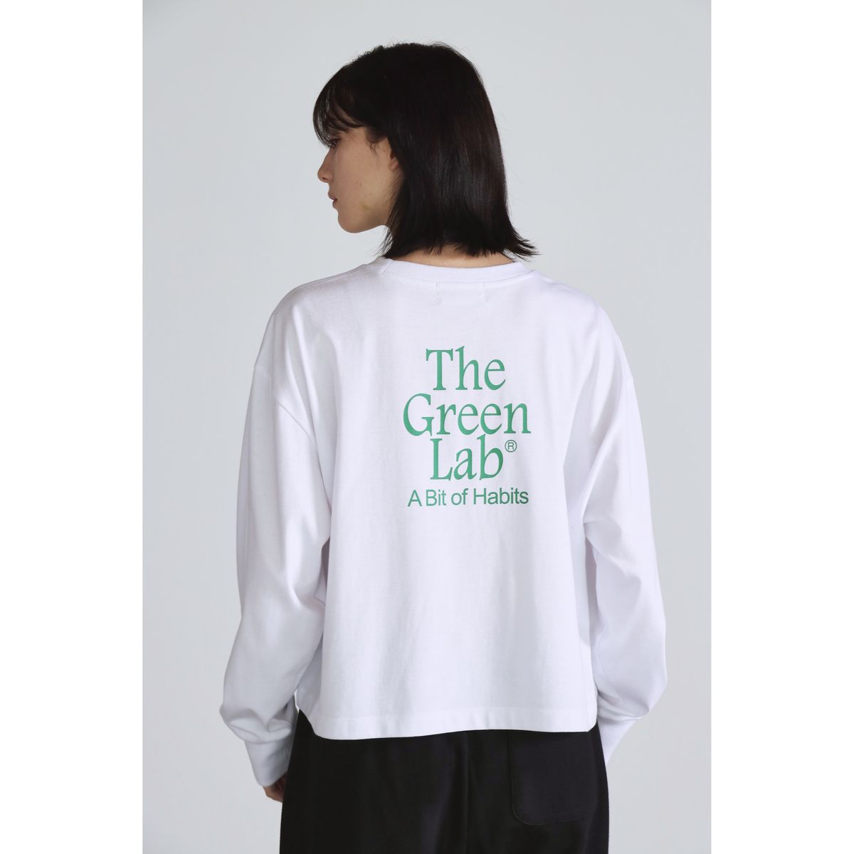 더그린랩(THE GREEN LAB) 에센셜 크롭 긴팔티 [화이트]