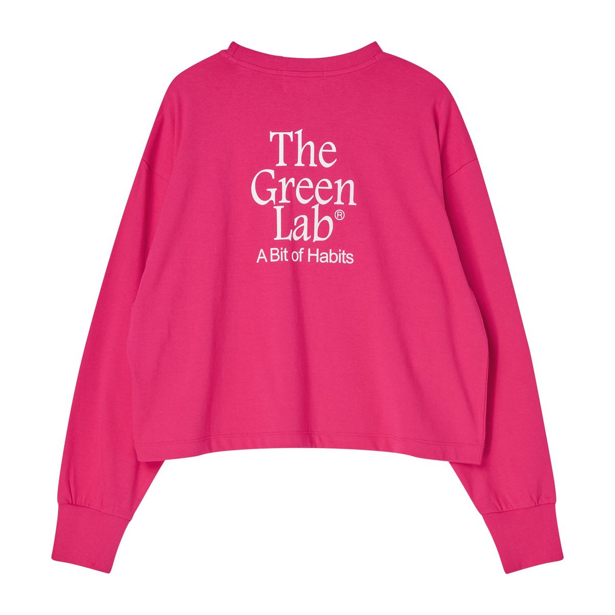 더그린랩(THE GREEN LAB) 에센셜 크롭 긴팔티 [핑크]