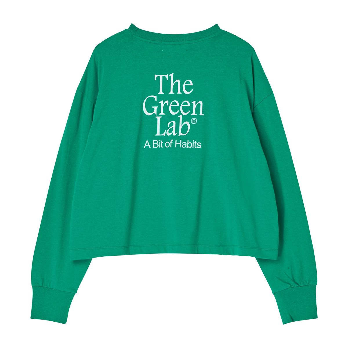 더그린랩(THE GREEN LAB) 에센셜 크롭 긴팔티 [그린]