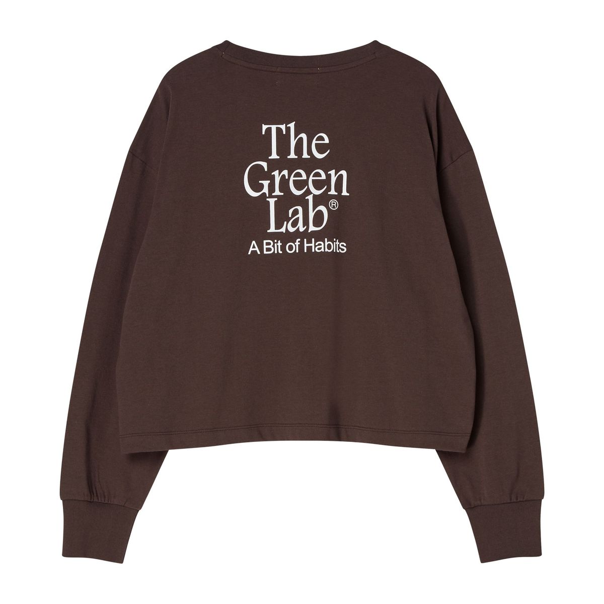 더그린랩(THE GREEN LAB) 에센셜 크롭 긴팔티 [브라운]