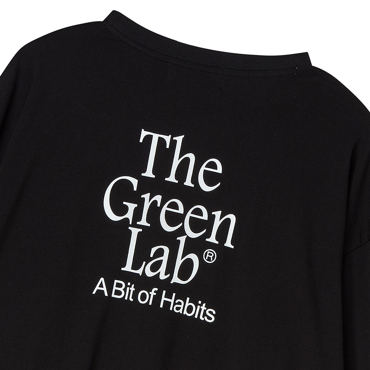더그린랩(THE GREEN LAB) 에센셜 크롭 긴팔티 [블랙]