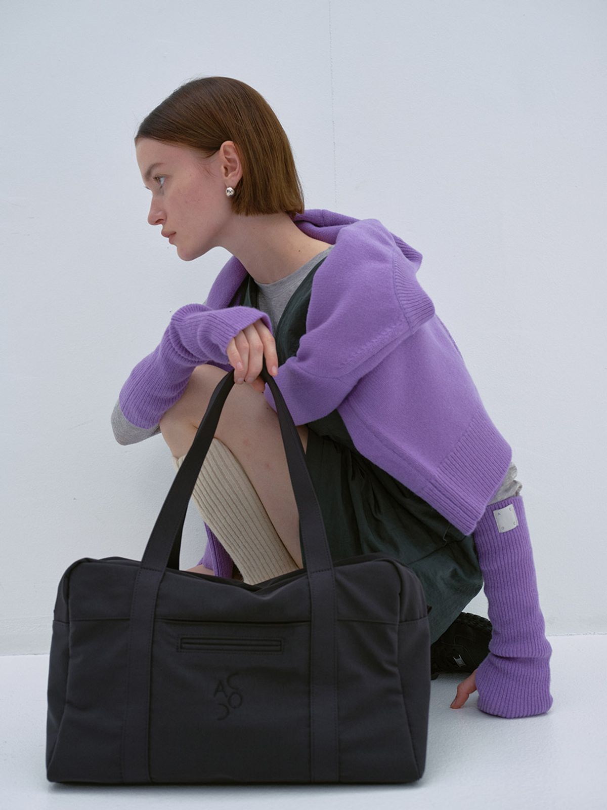 아코크(ACOC) Lip Large Boston Bag_Black