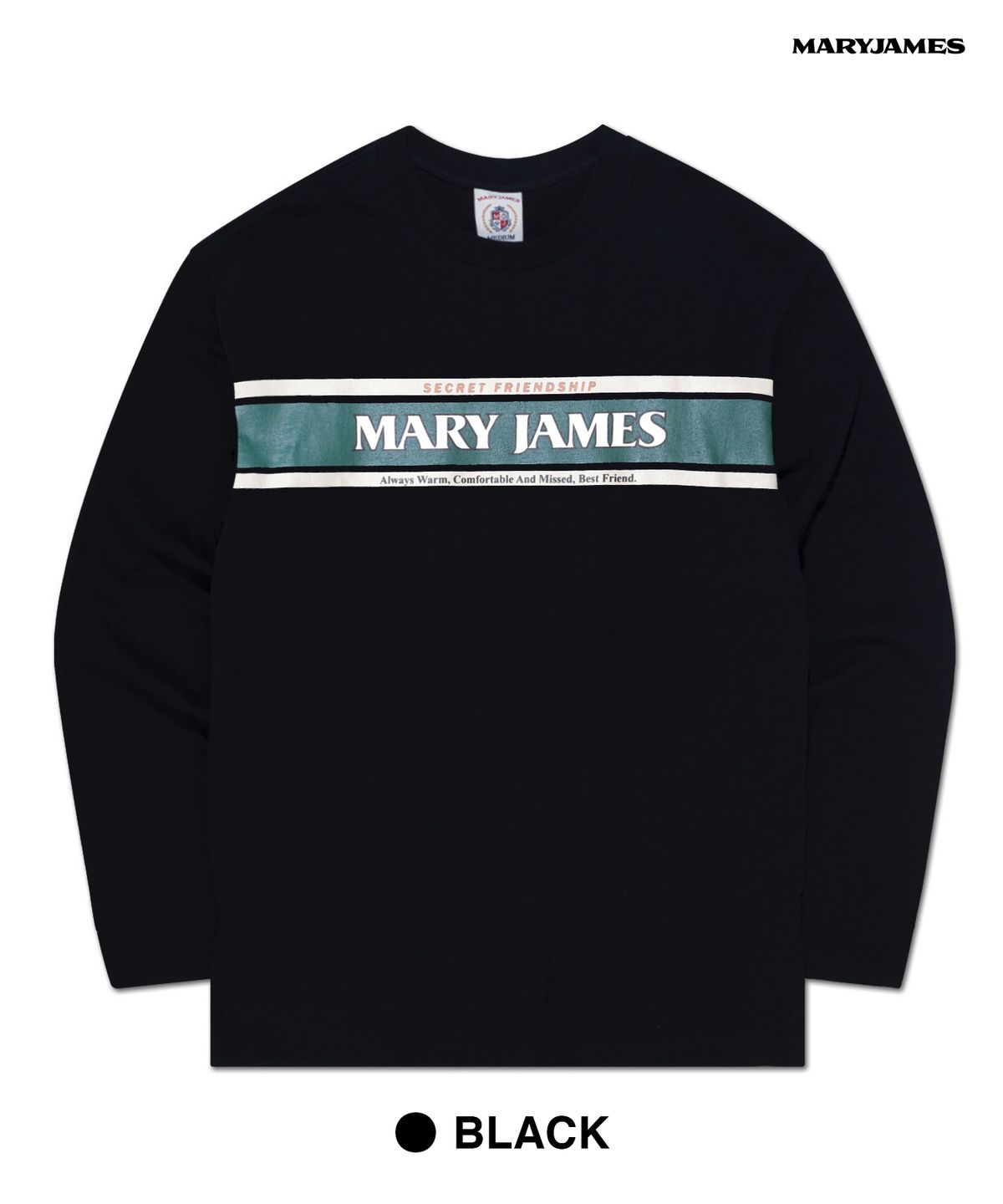 메리제임스(MARYJAMES) [남녀공용] GOLD BRIDGE LONG SLEEVE - BLACK