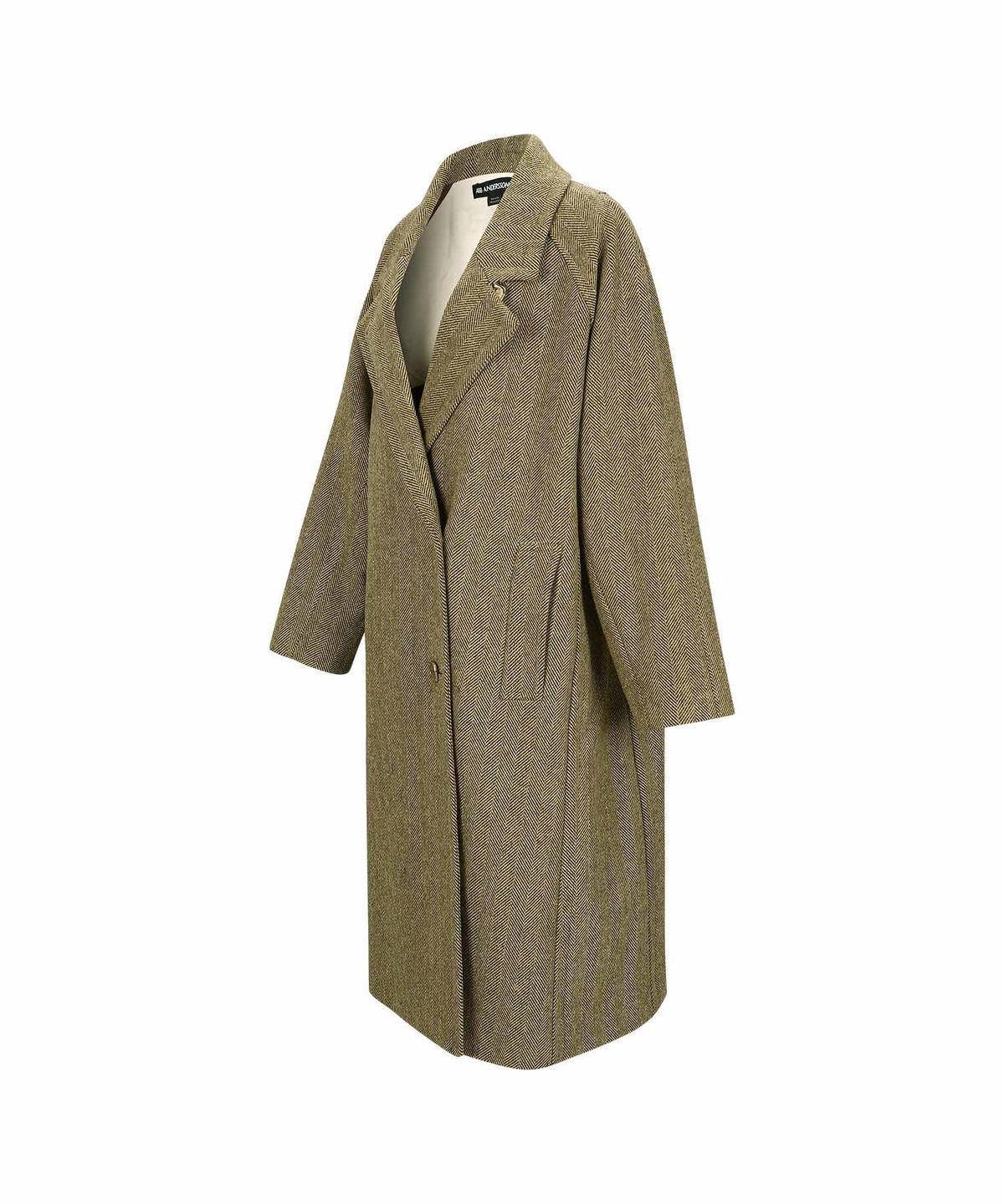 앤더슨벨(ADSB ANDERSSON BELL) 캐린 헤링본 래글런 코트 awa544w(BROWN)