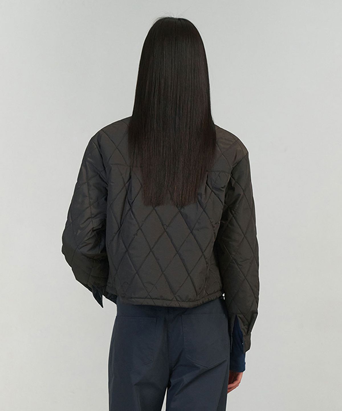 아모멘토(AMOMENTO) STRIPE REVERSIBLE PADDED SHIRT_DARK NAVY