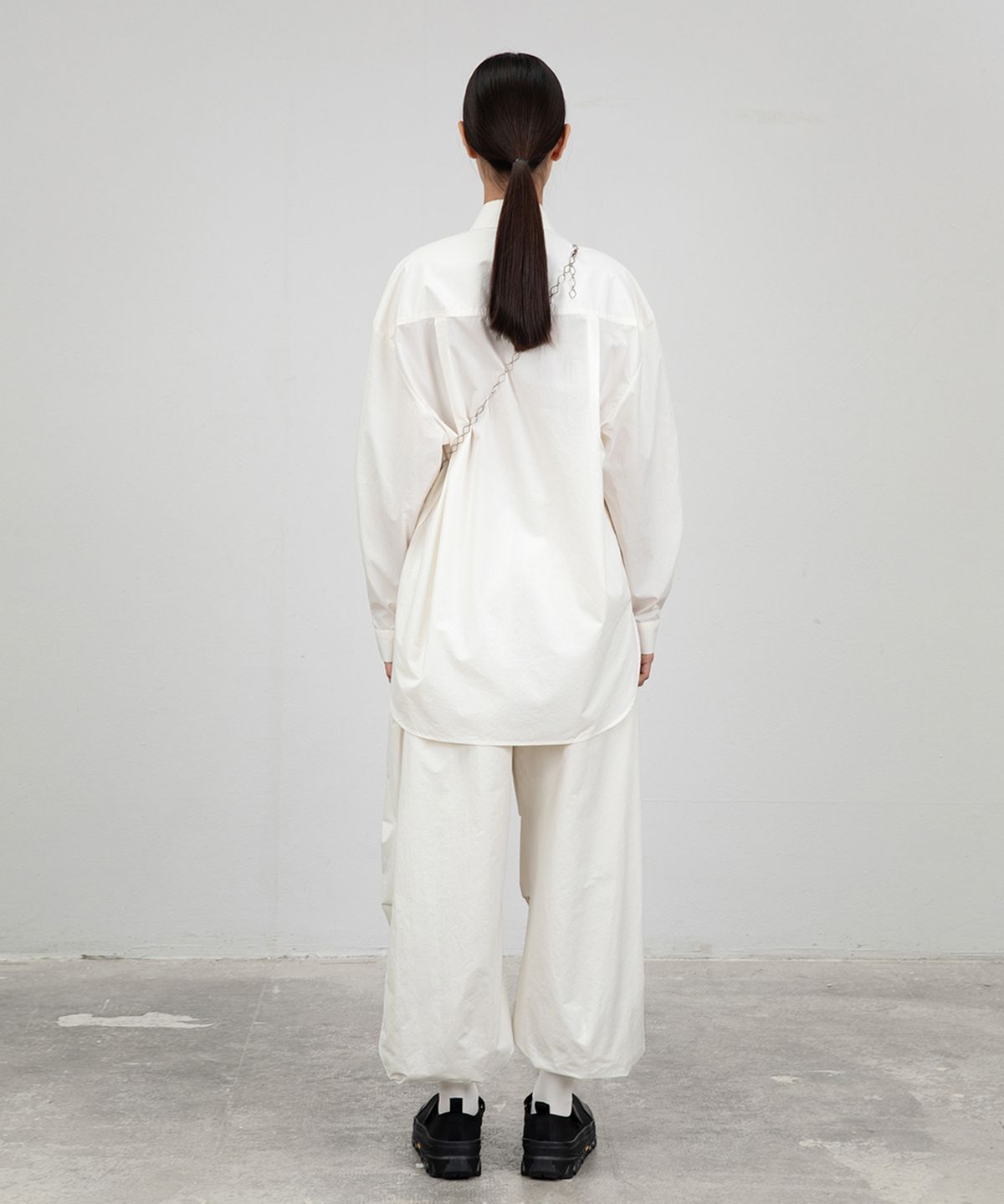 아모멘토(AMOMENTO) COTTON NYLON FATIGUE PANTS_ECRU
