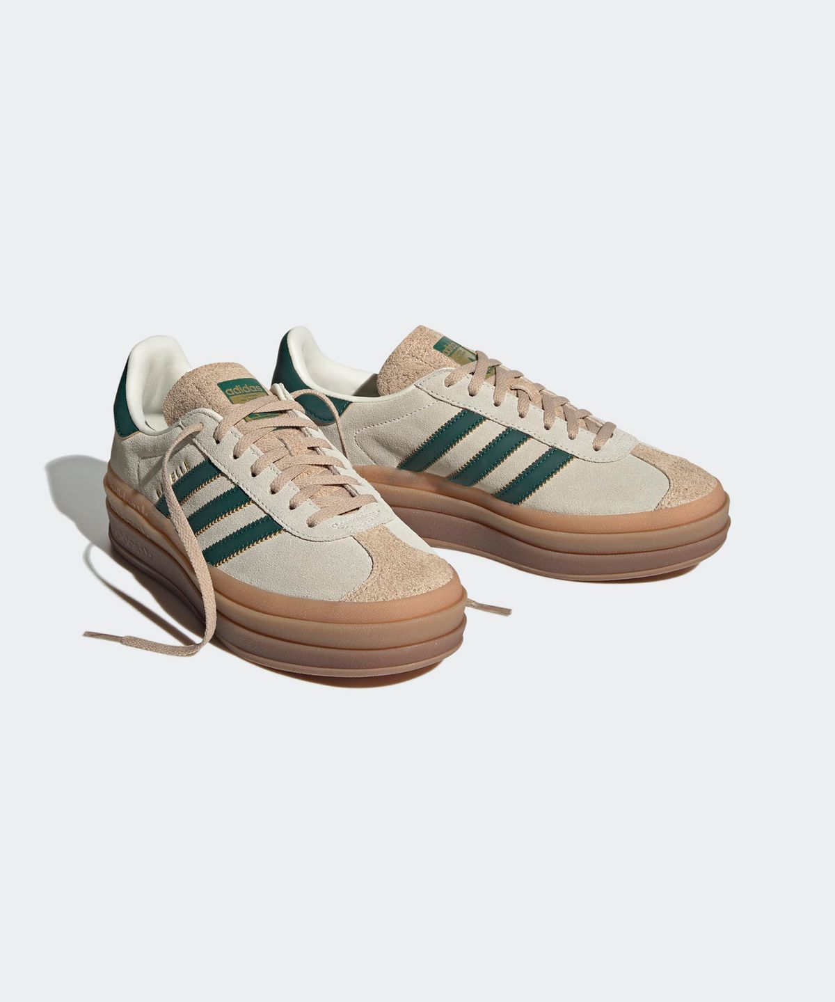 아디다스(ADIDAS) 가젤 볼드 - 베이지:그린 / ID7056