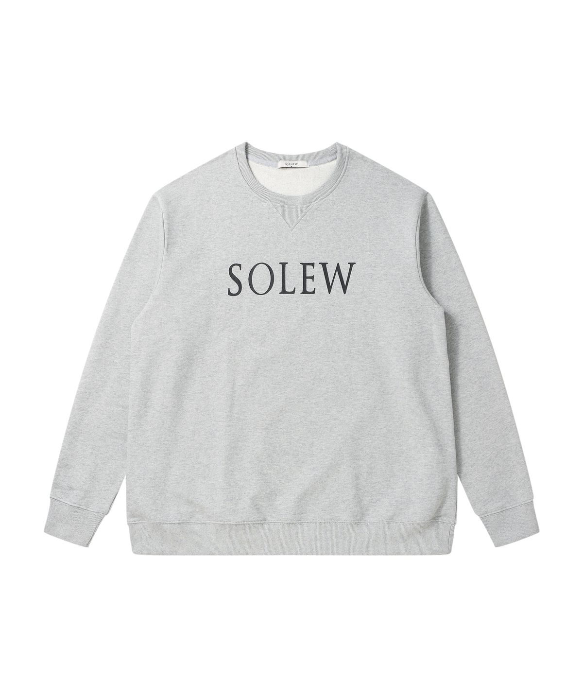 소루(SOLEW) 루즈핏 로고 스웨트셔츠_그레이