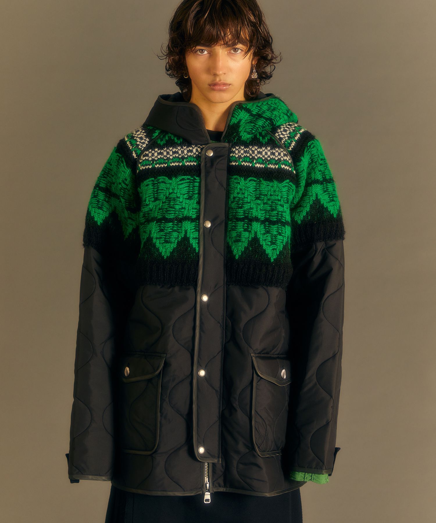 MUSINSA | ANDERSSON BELL Unisex Nordic Knit Patch Quilted