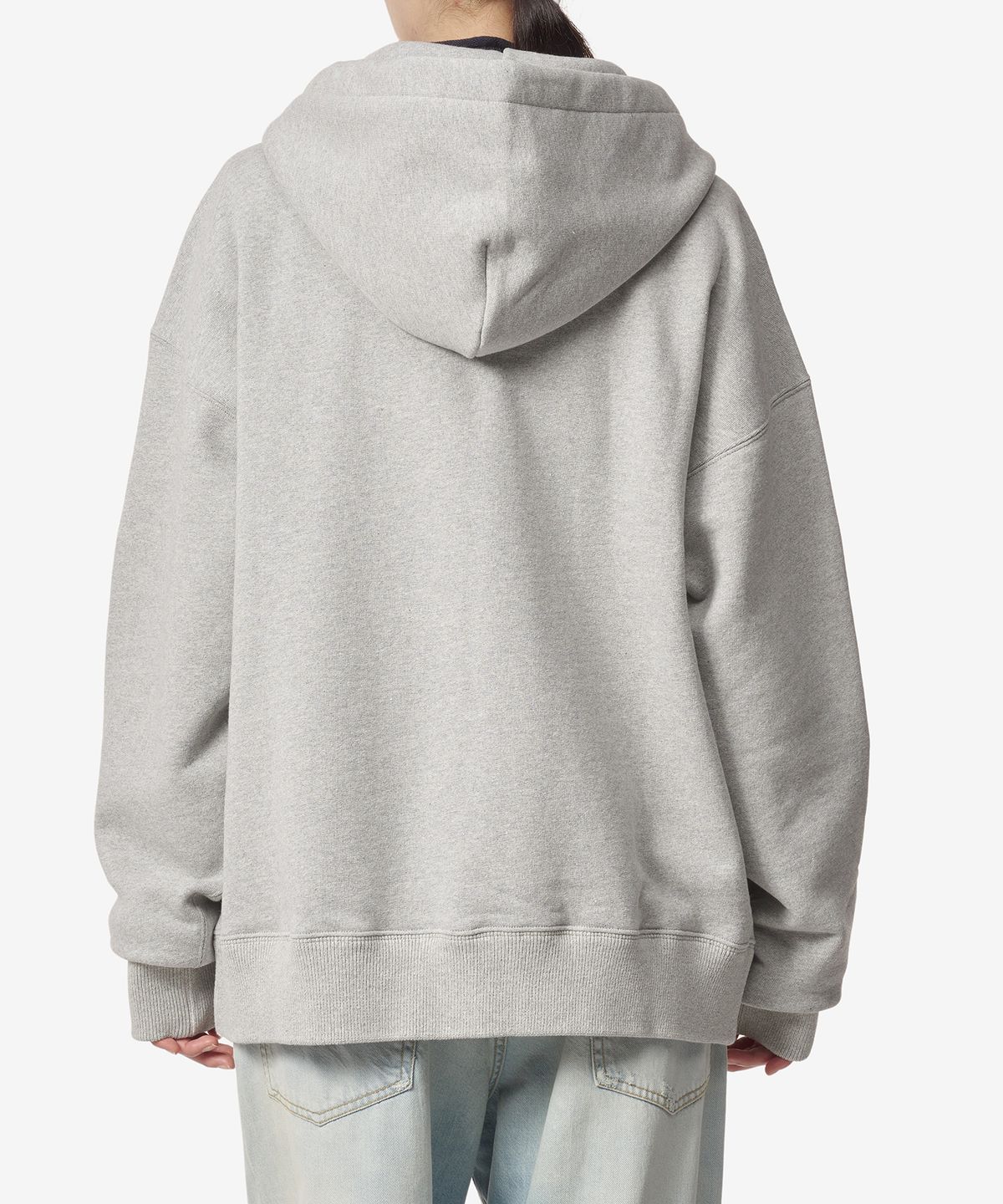 질 샌더(JIL SANDER) 로고 집업 후드 - 파스텔 그레이 / J22HG0101J20015052