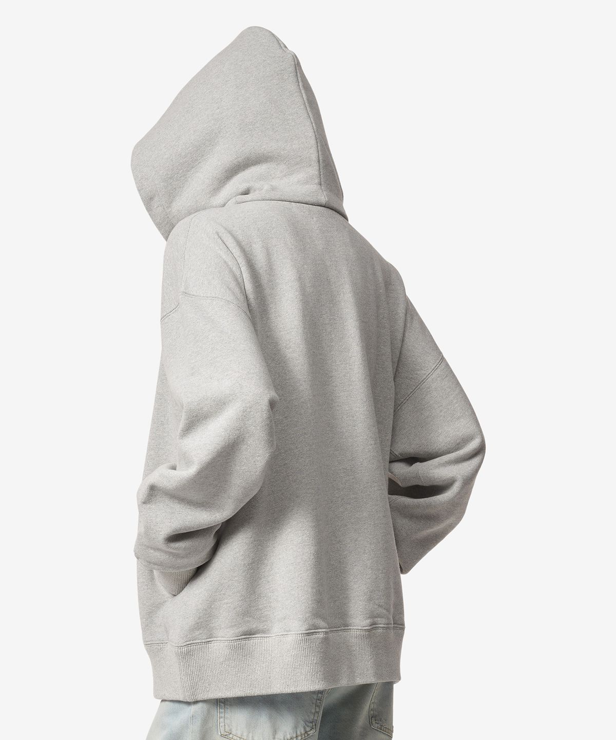 질 샌더(JIL SANDER) 로고 집업 후드 - 파스텔 그레이 / J22HG0101J20015052