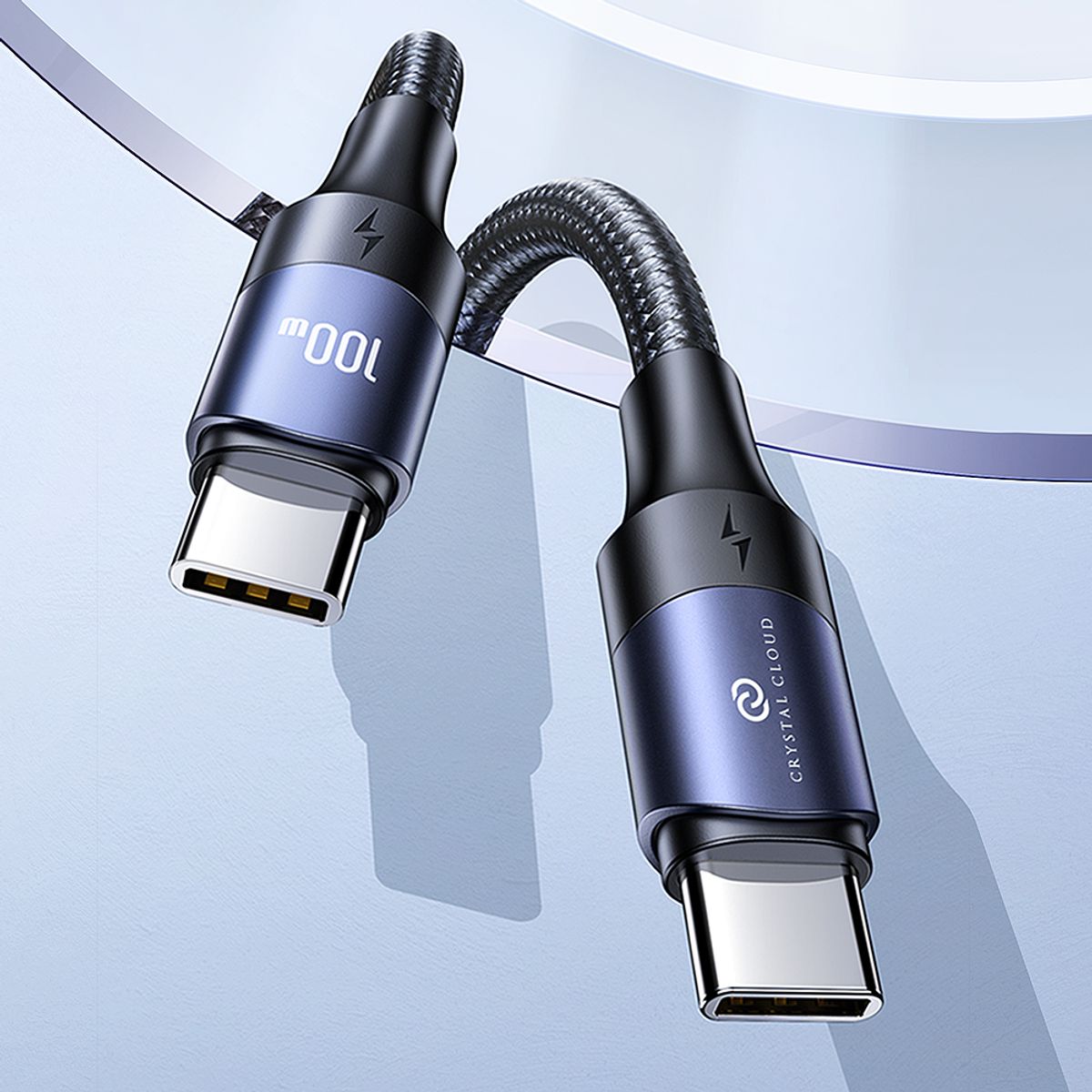 크리스탈클라우드(CRYSTAL CLOUD) 100W C to C PD 초고속충전 케이블 2m